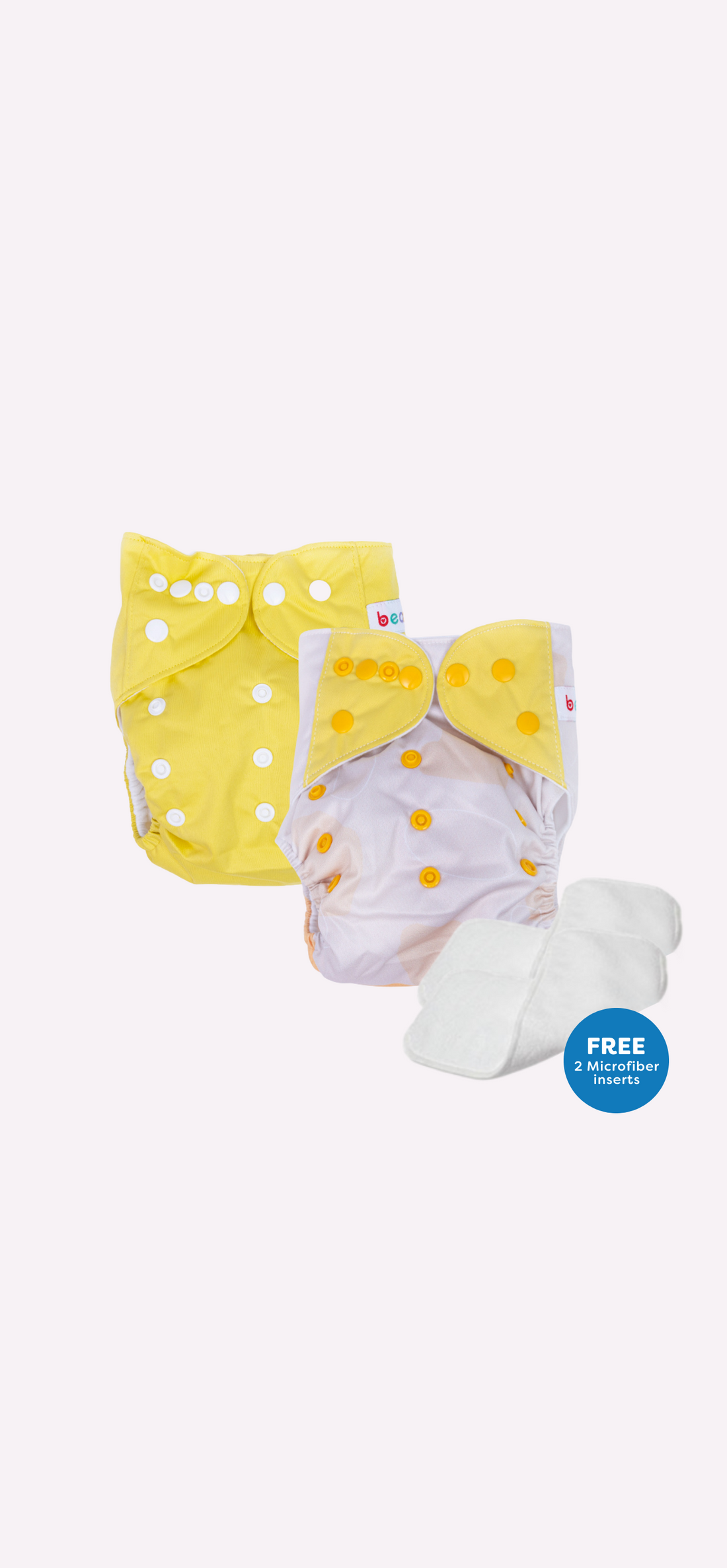 Snappies Yellow Buddies Cloth Diaper Set of 2