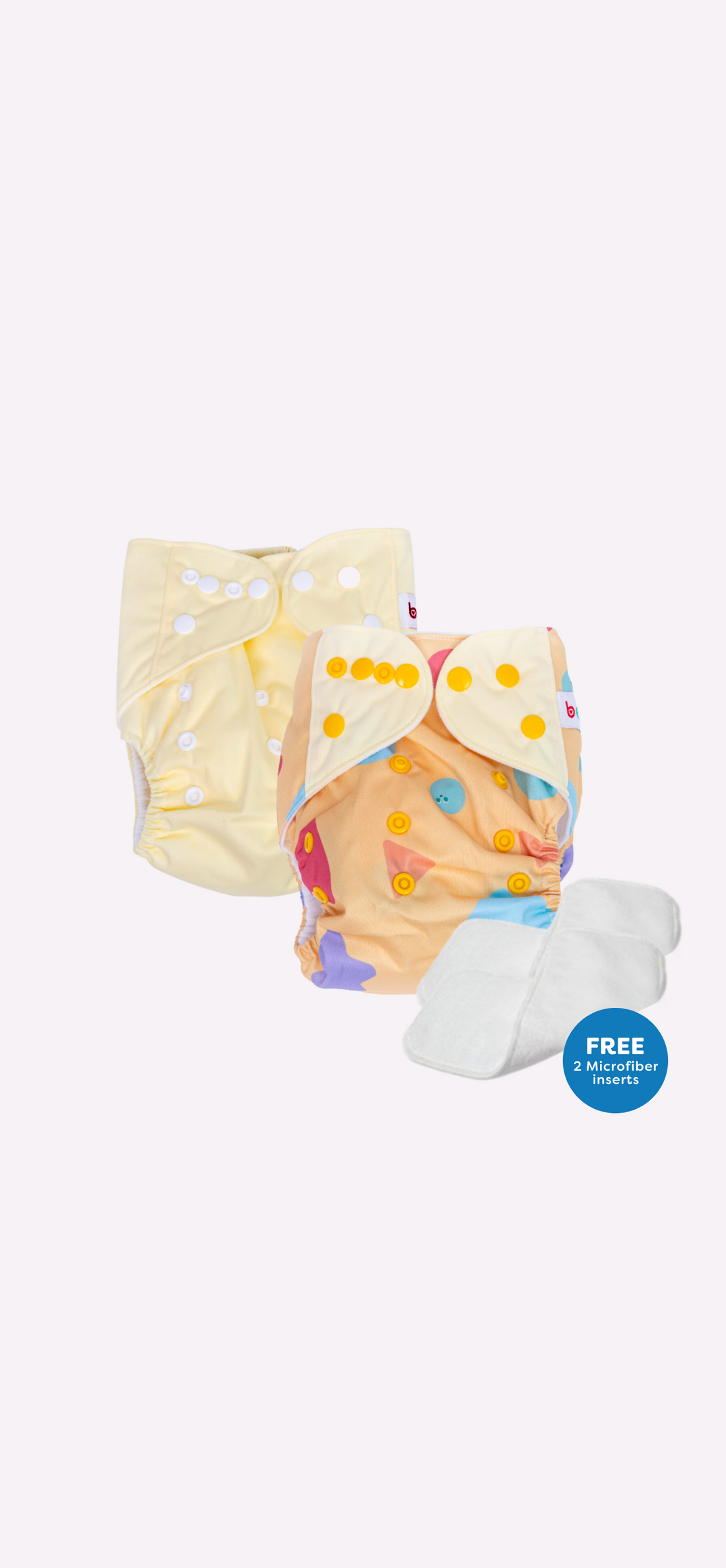 Snappies Pastel Yellow Buddies Cloth Diaper Set of 2