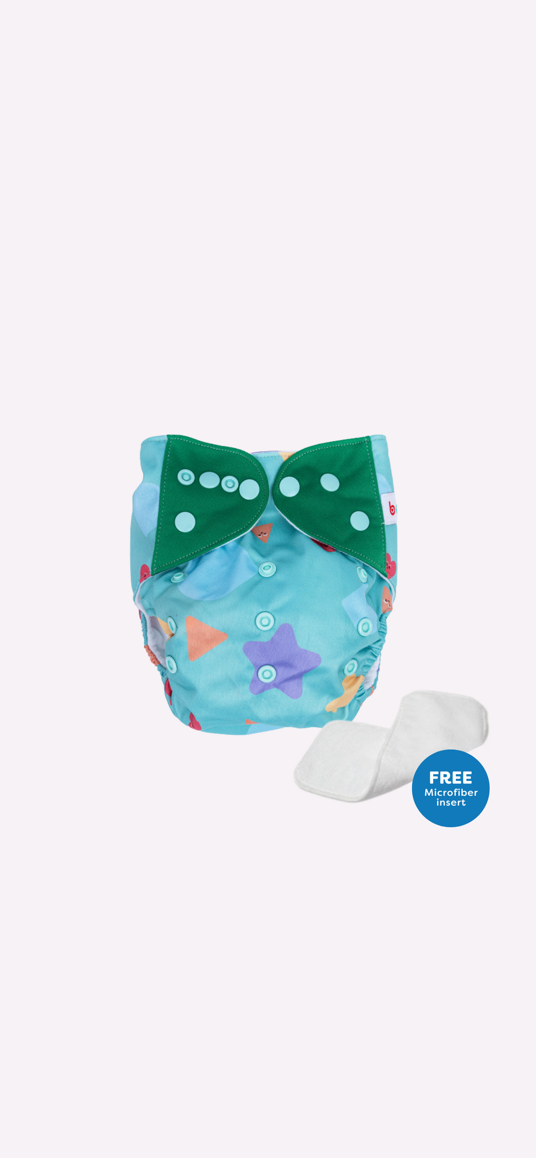 Snappies Little Bean Playful Green Cloth Diaper