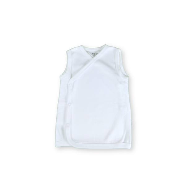 Sleeveless Kimono Top - White