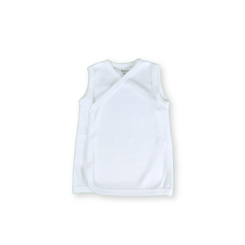 Sleeveless Kimono Top - White