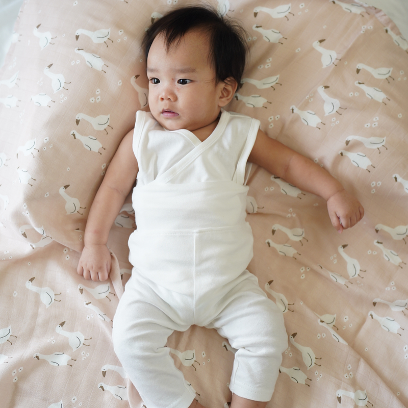 Sleeveless Kimono Top - White