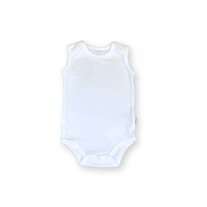 Sleeveless Onesies - White