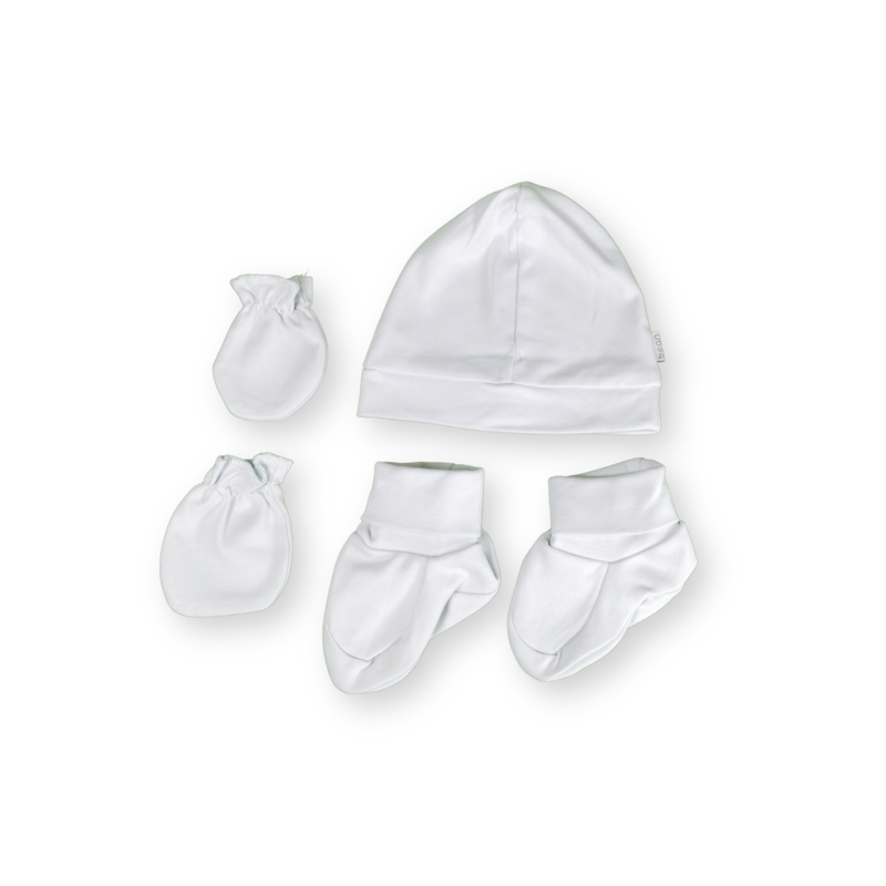 Mitten bootie hat set