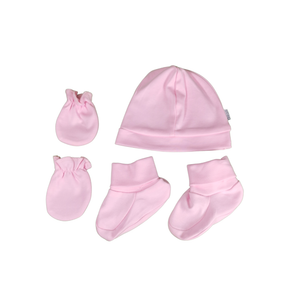 Mitten bootie hat set