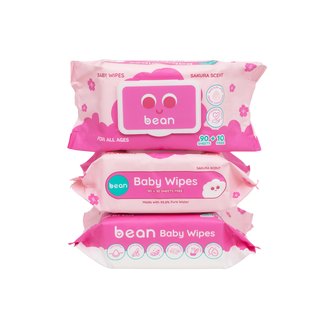 [Bundle of 3] Baby Wipes Sakura Scent (100 sheets)