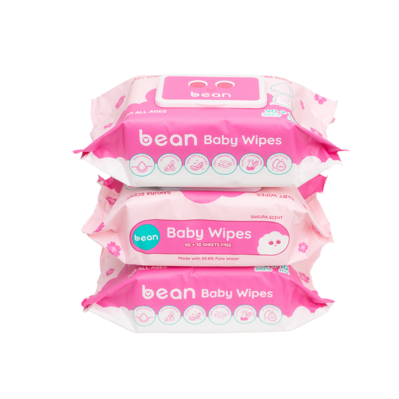 [Bundle of 3] Baby Wipes Sakura Scent (100 sheets)