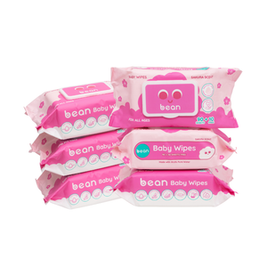 [Bundle of 6] Baby Wipes Sakura Scent (100 sheets)
