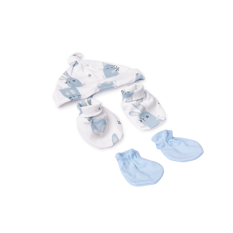 3-piece Newborn Accesories (Hat, Mitten, Booties)