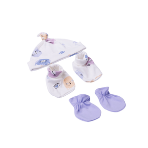 3-piece Newborn Accesories (Hat, Mitten, Booties)