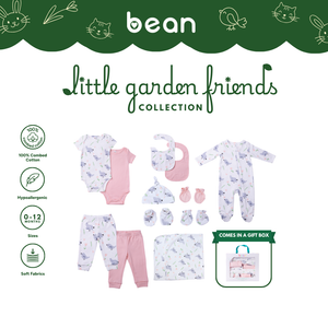 12-piece Newborn Gift Set Birds and Tulips