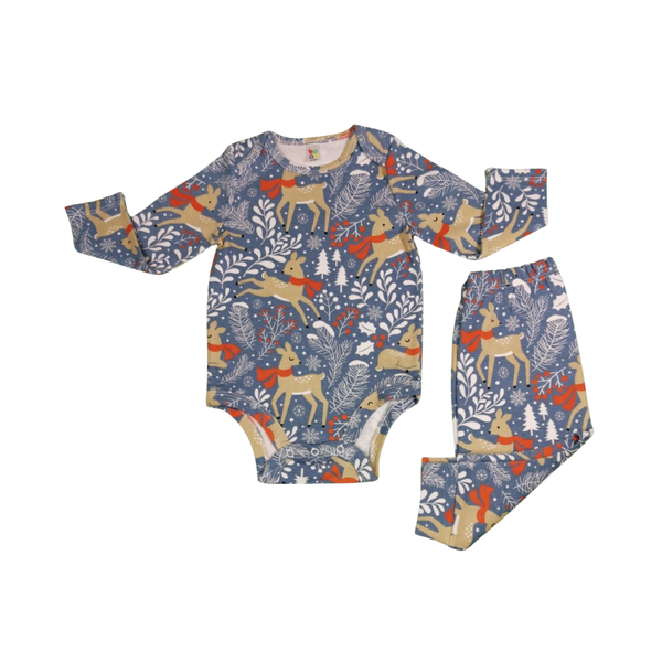 2-piece Baby Pajama Set - Reindeer