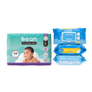 Cloud Diaper Pants and Powder Scent Baby Wipes Bundle