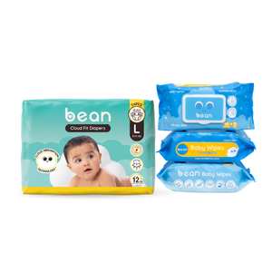 Cloud Fit Diapers and Powder Scent Baby Wipes Bundle