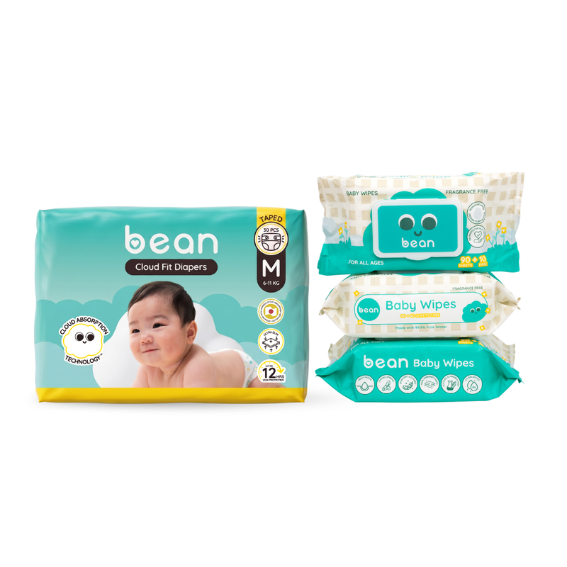 Cloud Fit Diapers and Fragrance Free Baby Wipes Bundle