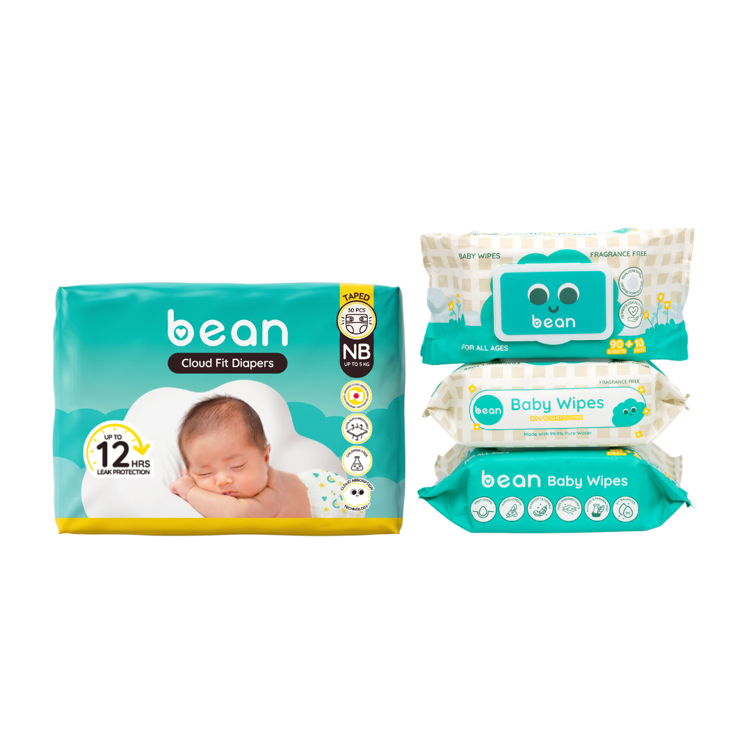 Cloud Fit Diapers and Fragrance Free Baby Wipes Bundle
