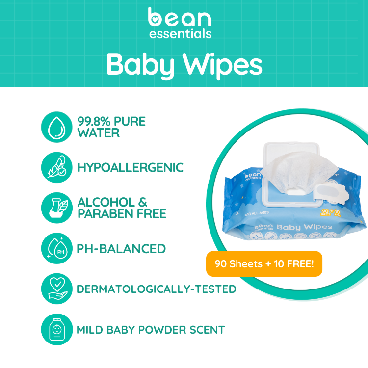 [Bundle of 3] Baby Wipes Powder Scent (100 sheets)