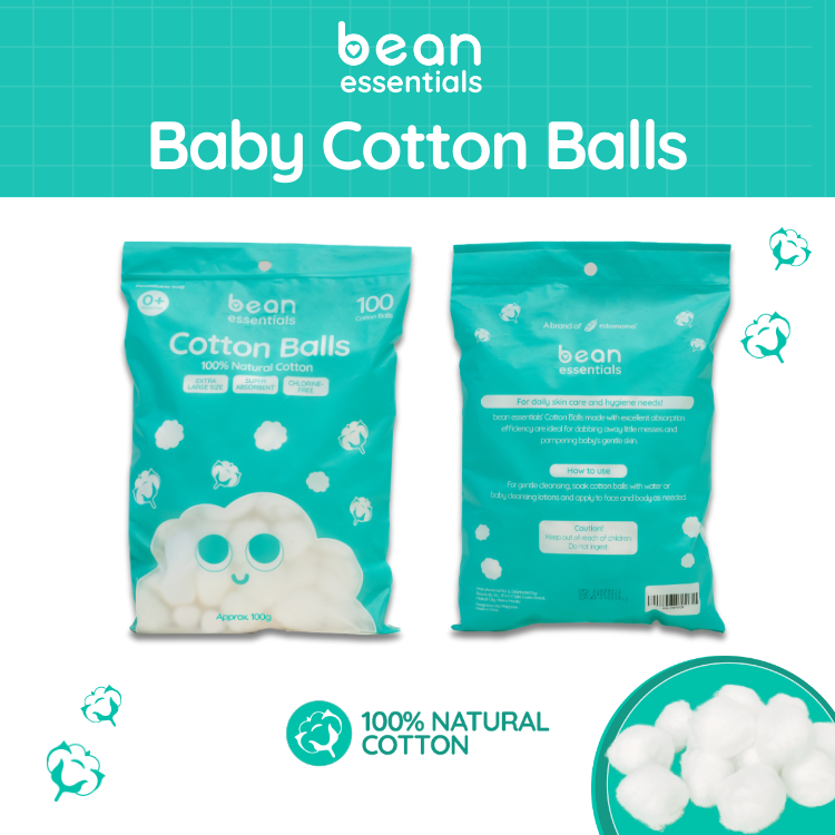 [Bundle of 3] Baby Cotton Balls (100s) 3 x 100g