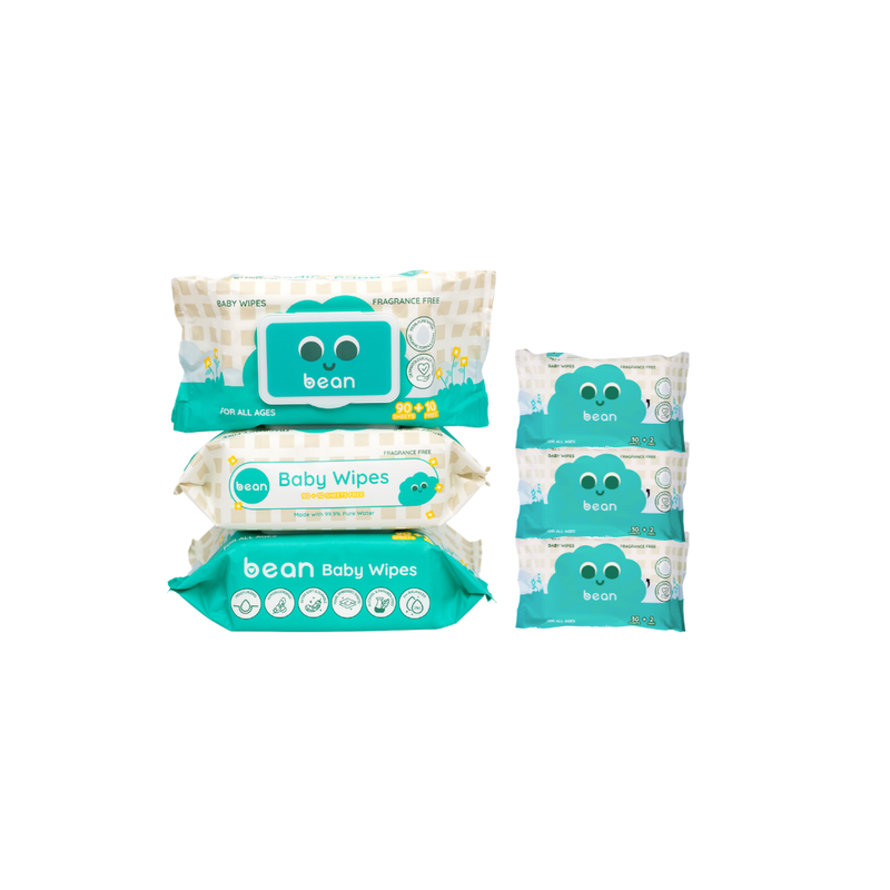 Baby Wipes Fragrance Free (100s) and Mini Wipes (32s) Bundle