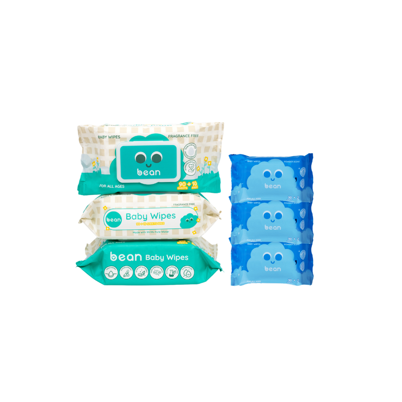 Baby Wipes Fragrance Free (100s) and Mini Wipes (32s) Bundle