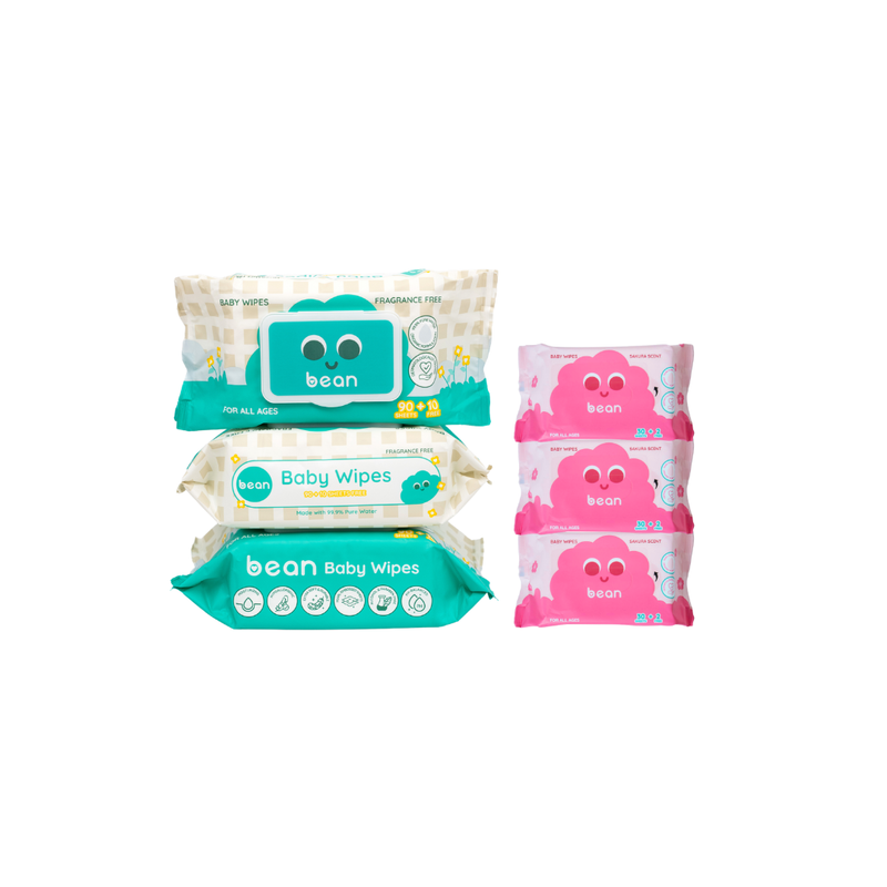 Baby Wipes Fragrance Free (100s) and Mini Wipes (32s) Bundle