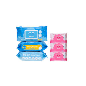 Baby Wipes Powder Scent (100s) and Mini Wipes (32s) Bundle