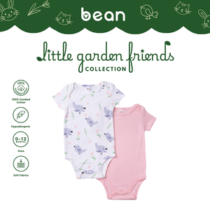 Baby Onesie 2-piece Bundle - Birds and Tulips