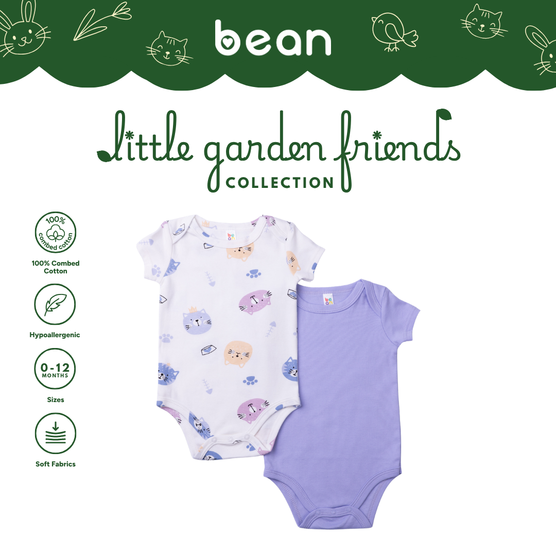 Baby Onesie 2-piece Bundle - Cats