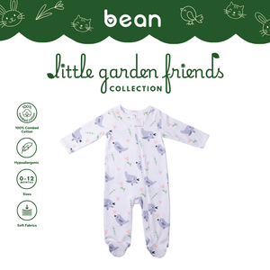 Baby Sleepsuit - Birds and Tulips