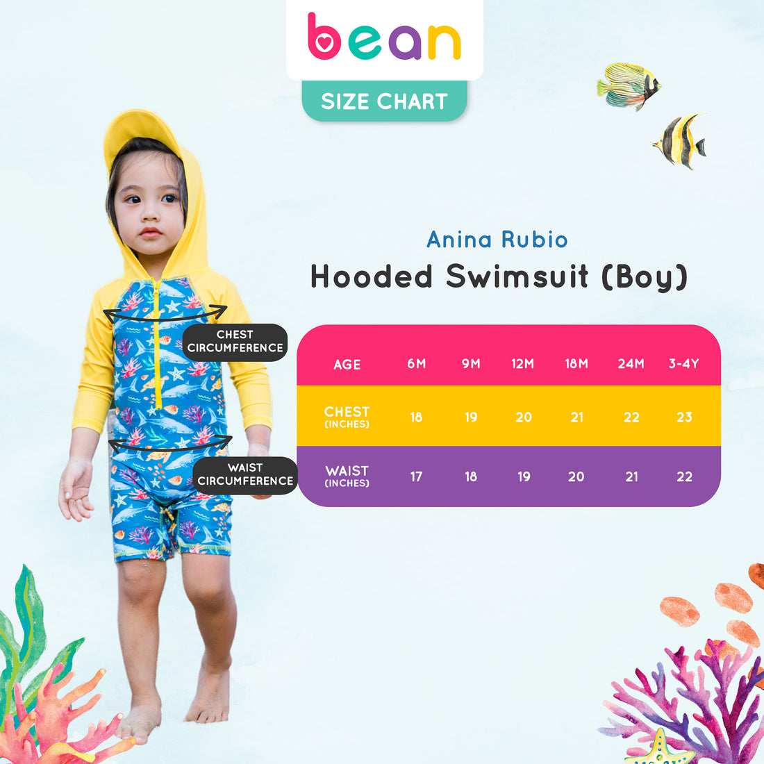 Anina Rubio Panglao Baby Boy Hooded Swimsuit
