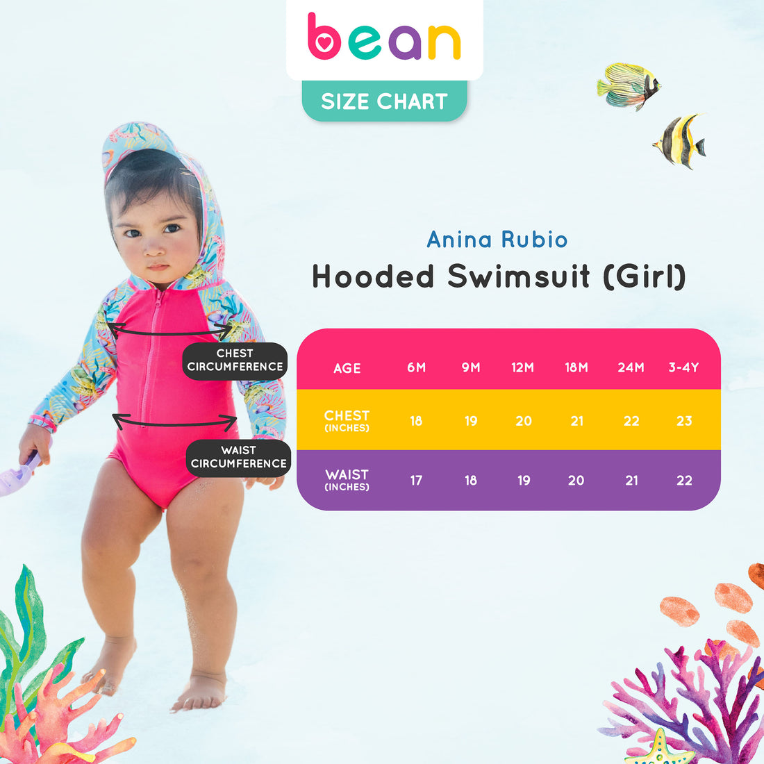 Anina Rubio Panglao Baby Girl Hooded Swimsuit