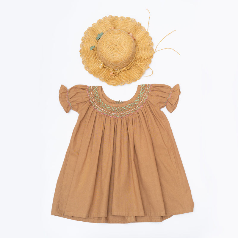 Whimsical Wonders Sophie Puff Sleeves Dress with Hat