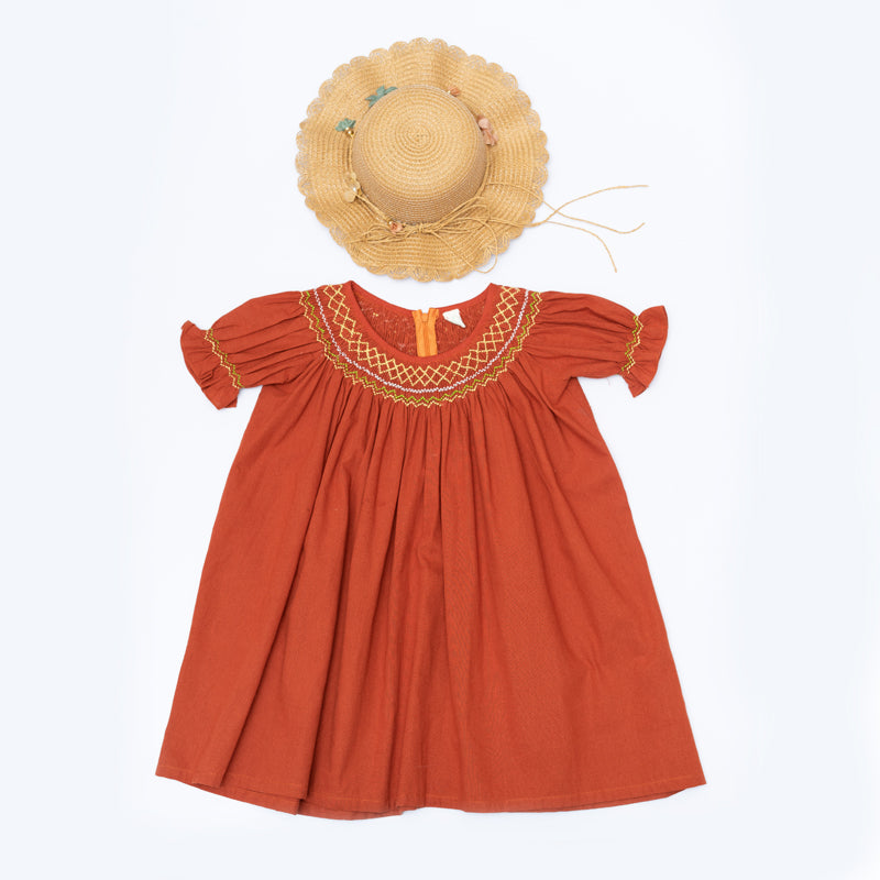 Whimsical Wonders Sophie Puff Sleeves Dress with Hat