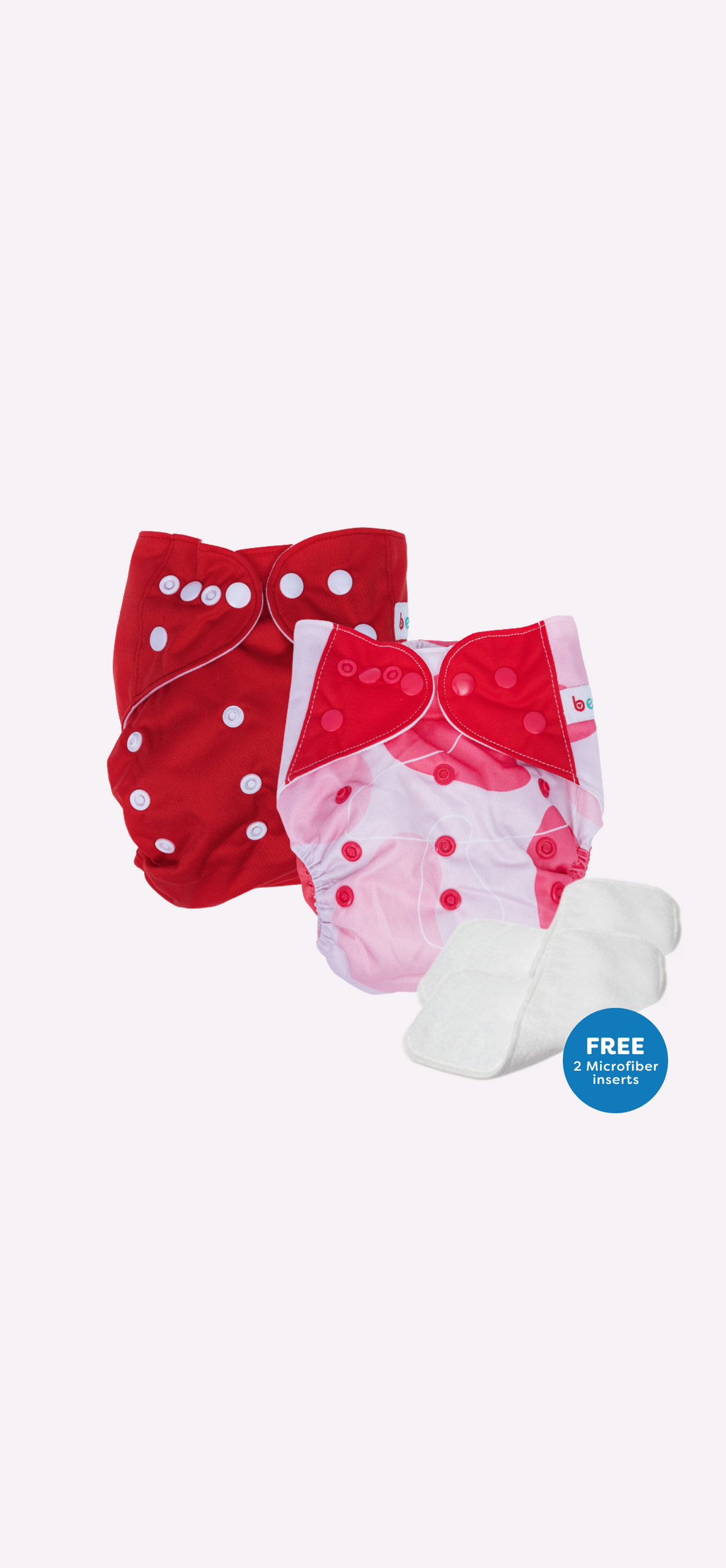 Snappies Red Buddies Cloth Diaper Set of 2