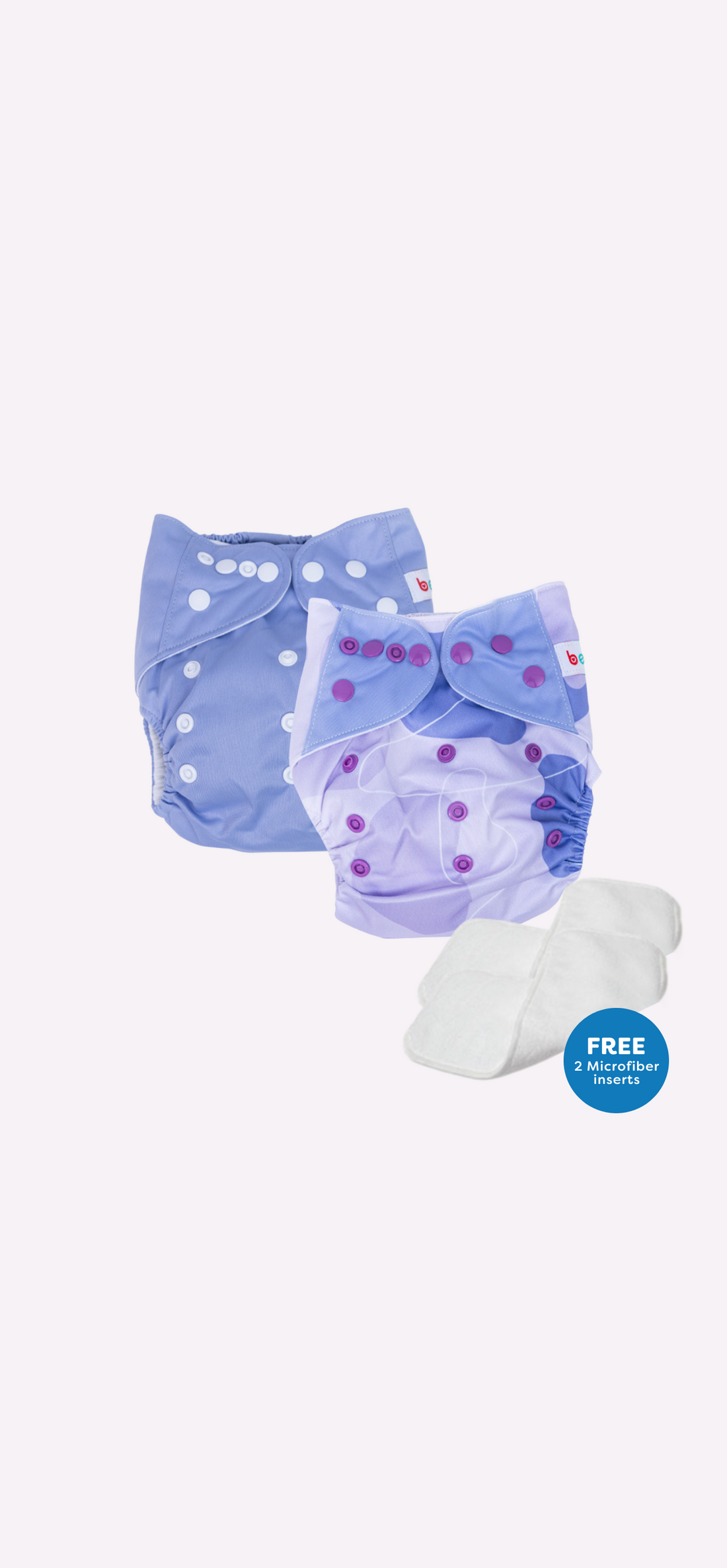 Snappies Purple Buddies Cloth Diaper Set of 2