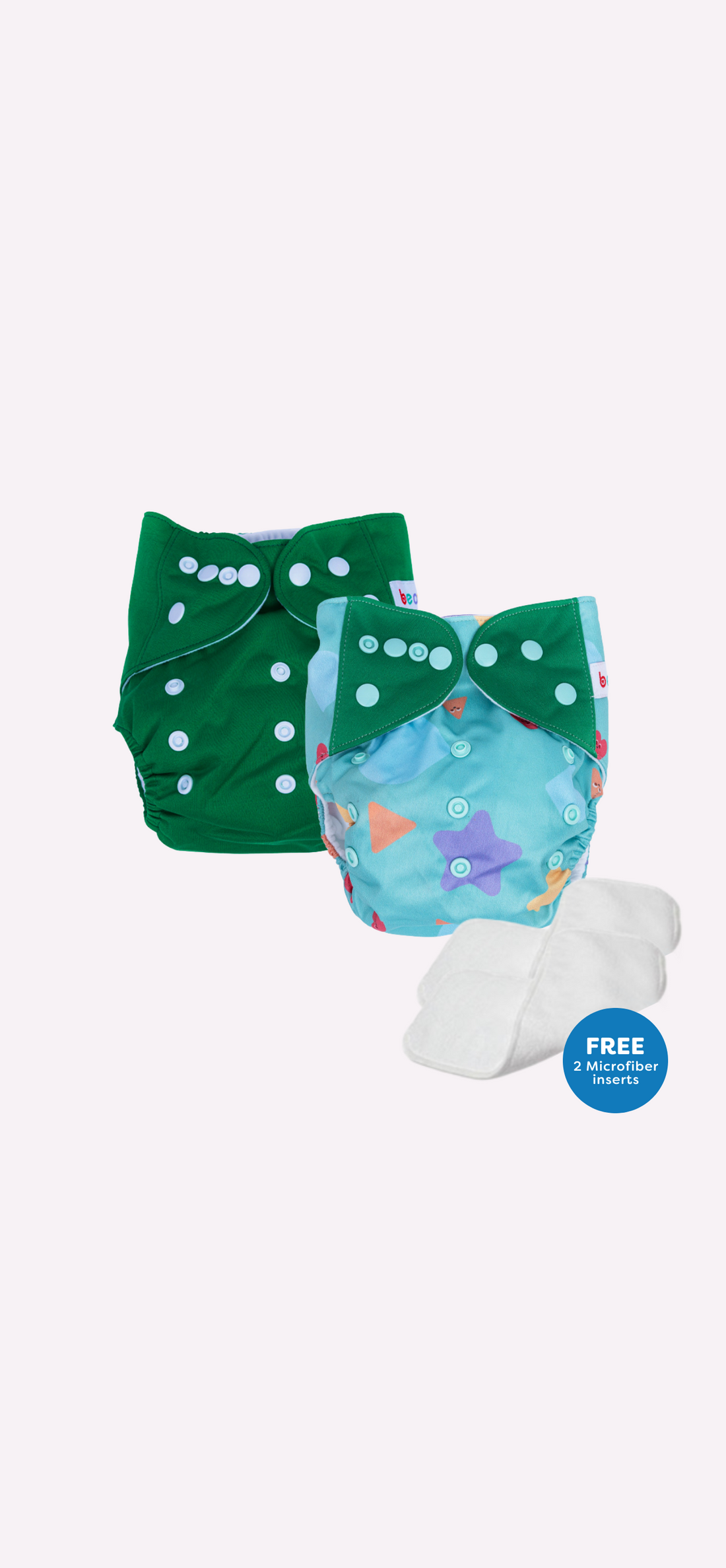 Snappies Green Buddies Cloth Diaper Set of 2