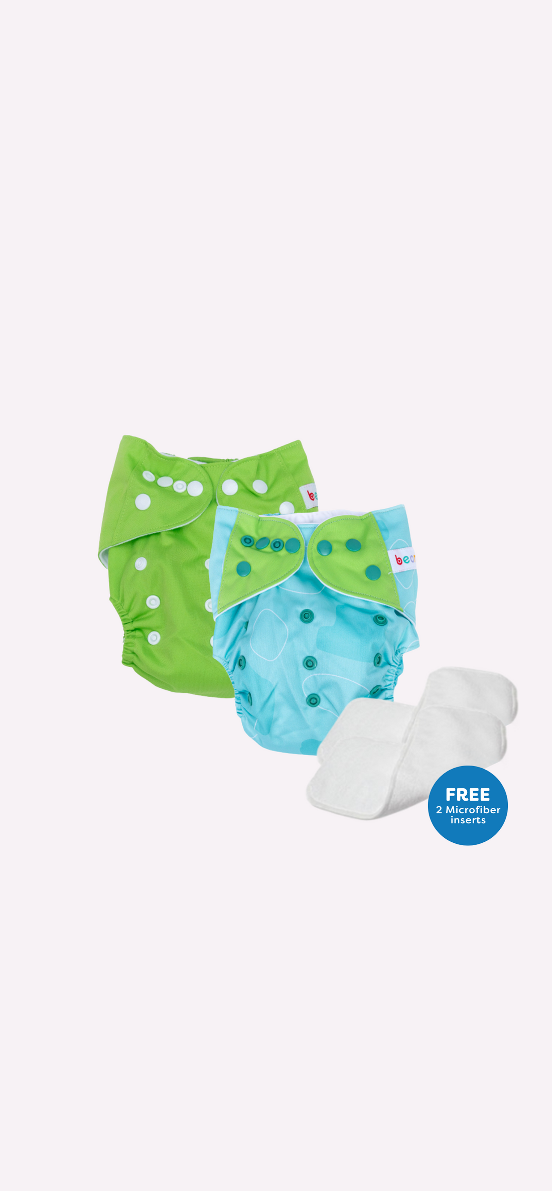 Snappies Lime Green Buddies Cloth Diaper Set of 2