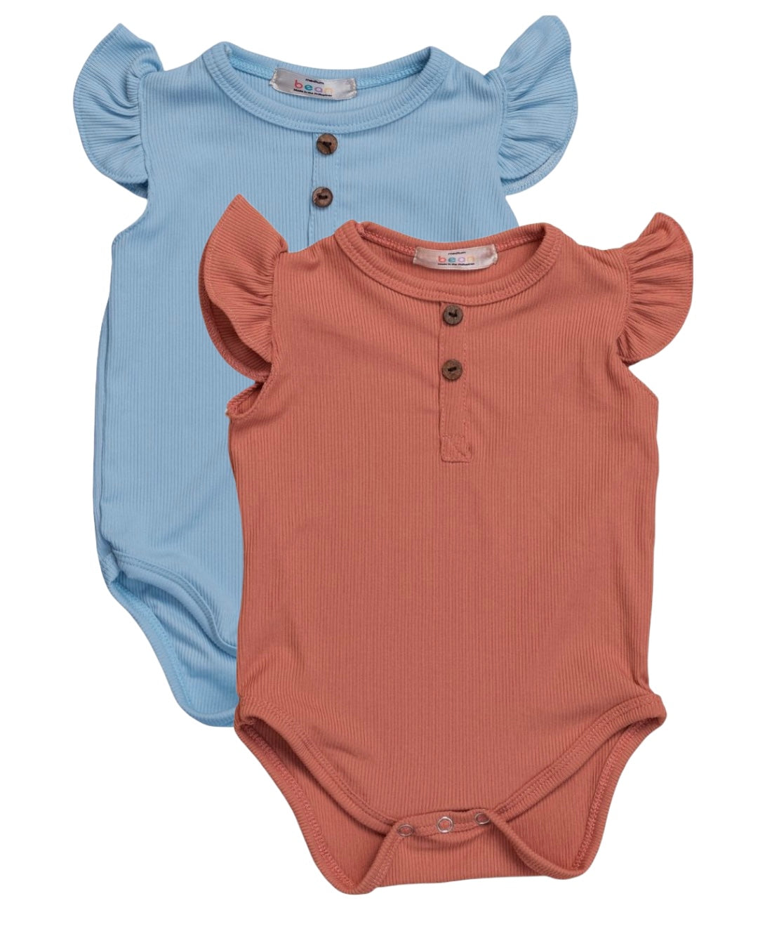 Comfy Casuals Play Ruffle Sleeve Onesies - Set of 2
