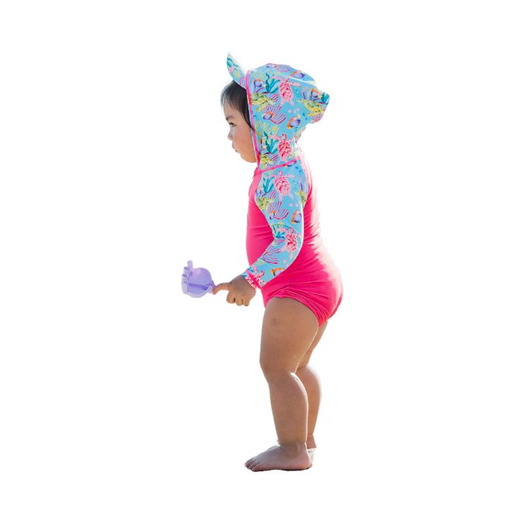 Anina Rubio Panglao Baby Girl Hooded Swimsuit