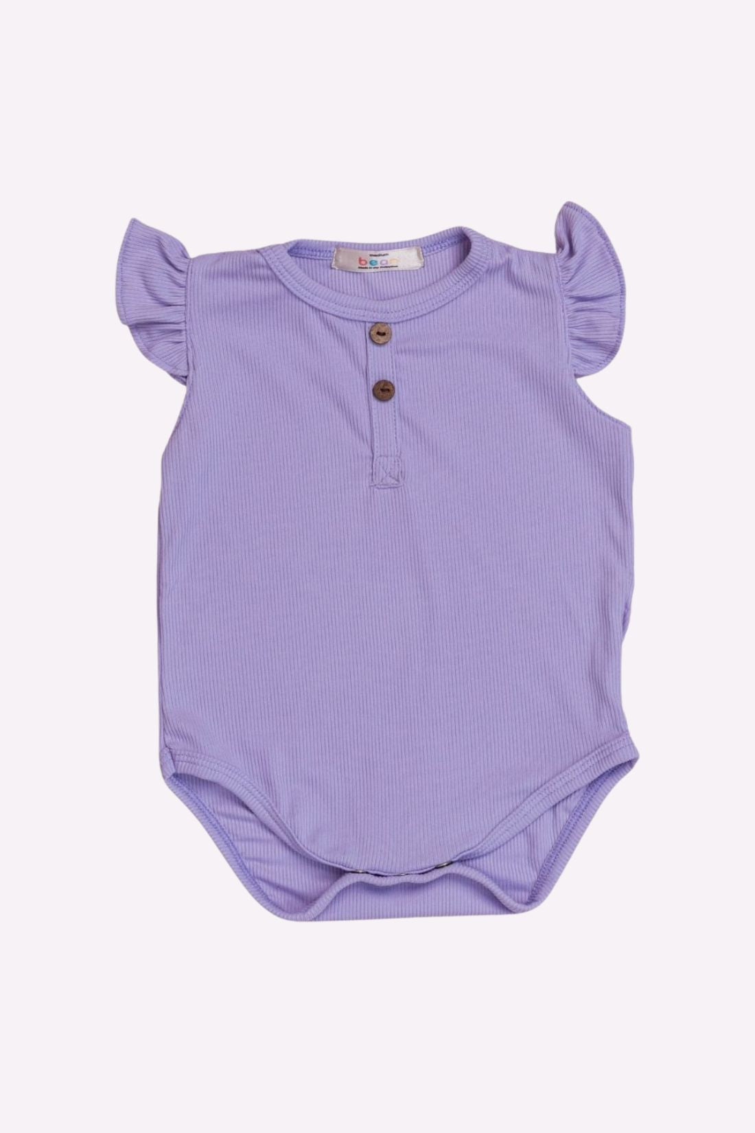 Set of 2 Ruffle Sleeve Onesies Light Blue Lavender