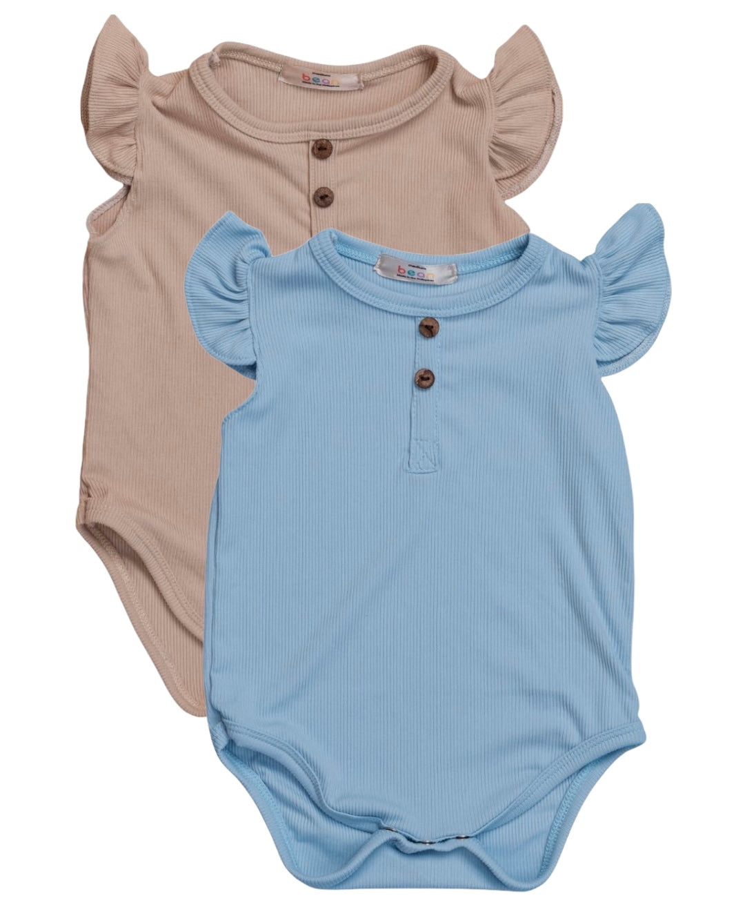 Comfy Casuals Play Ruffle Sleeve Onesies - Set of 2