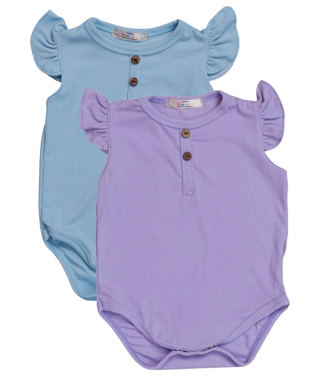Comfy Casuals Play Ruffle Sleeve Onesies - Set of 2