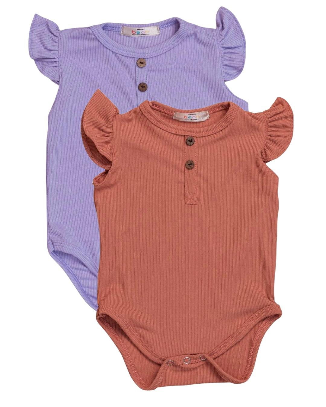 Comfy Casuals Play Ruffle Sleeve Onesies - Set of 2