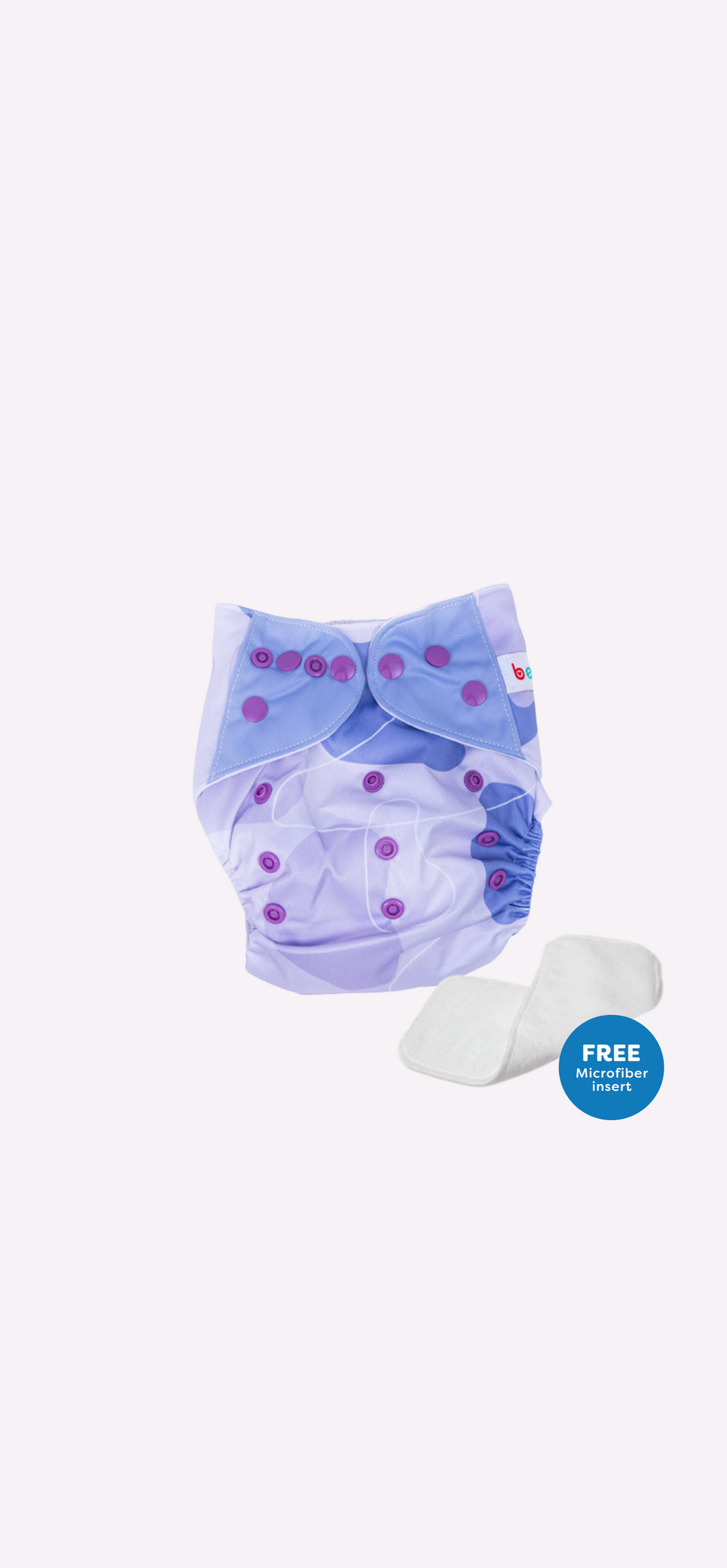 Snappies Little Bean Purple Cloth Diaper