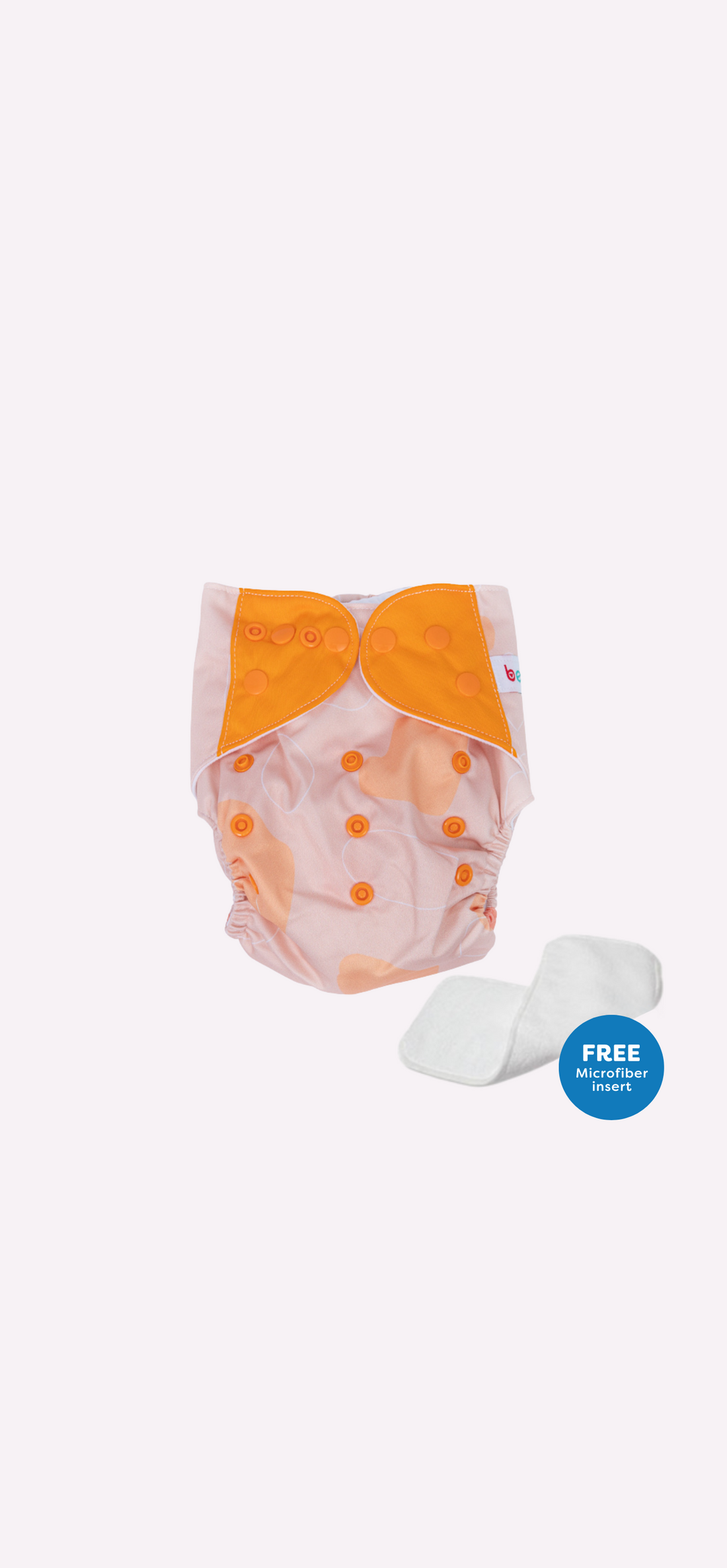 Snappies Little Bean Orange Cloth Diaper