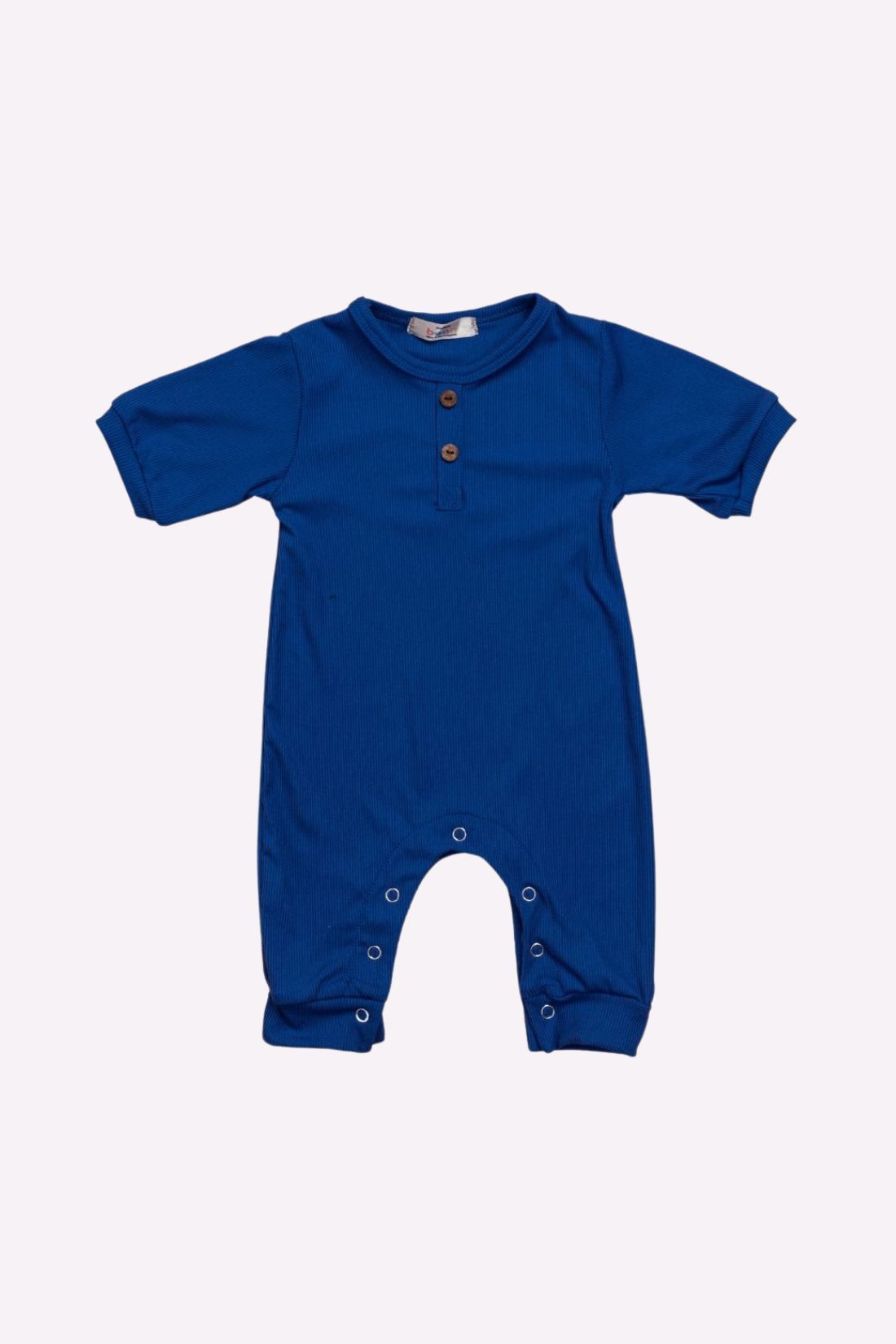 Set of 2 Rompers Rust Royal Blue