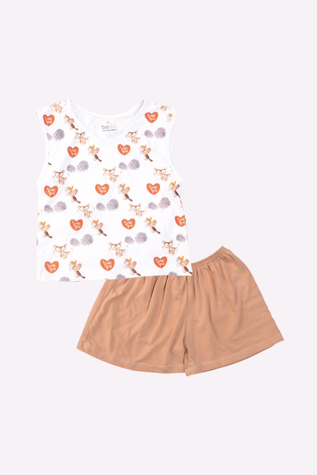 Endemic Animals Tank Top Nude Shorts