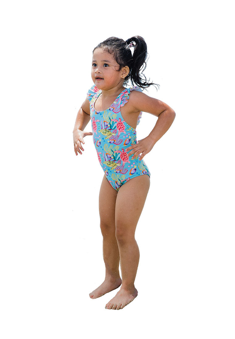 Anina Rubio Coron Flutter Sleeves One Piece Swimsuit