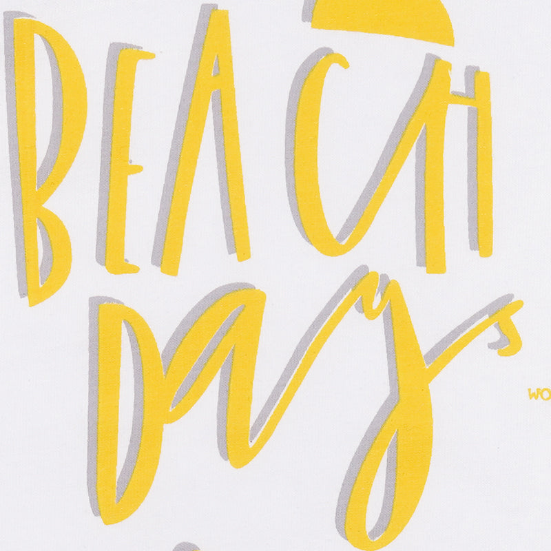 Wogi Play 3-Piece Tank Top and Shorts Beach Day (White & Yellow)