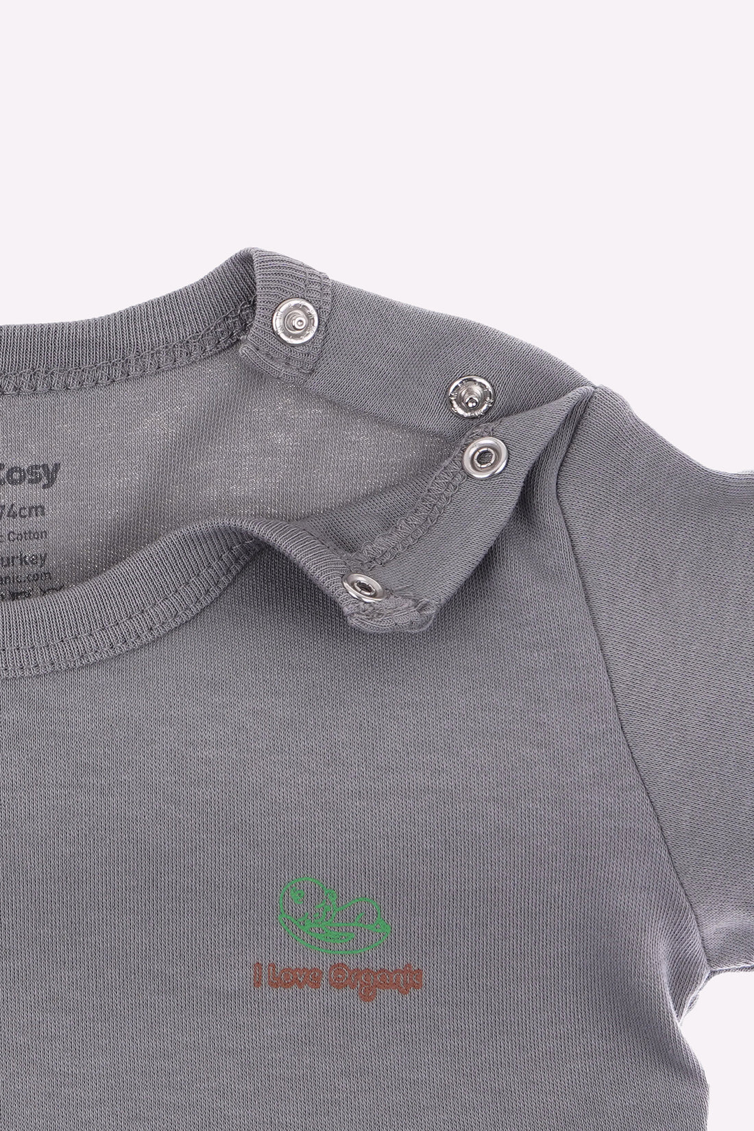 Babycosy Organic Basic T-shirt Set of 2 (Gray & White)